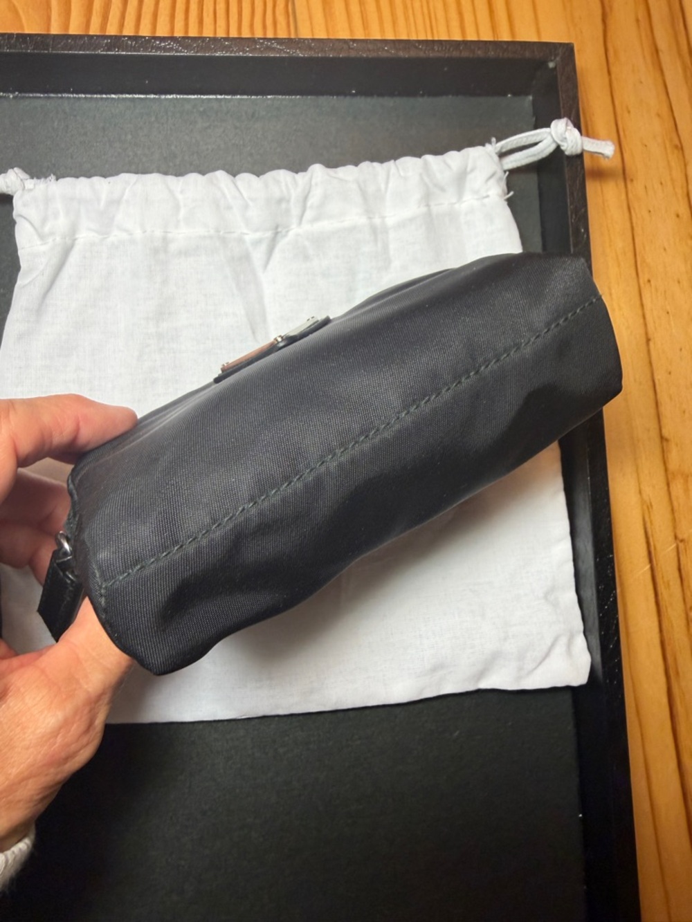 Prada Micro Black Nylon Pouch - Picture 4 of 16